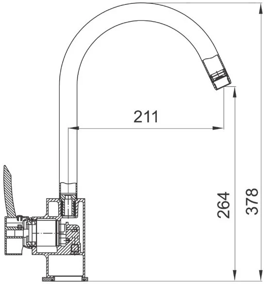 Смеситель кухонный Ferro Modena BTM4 — 2