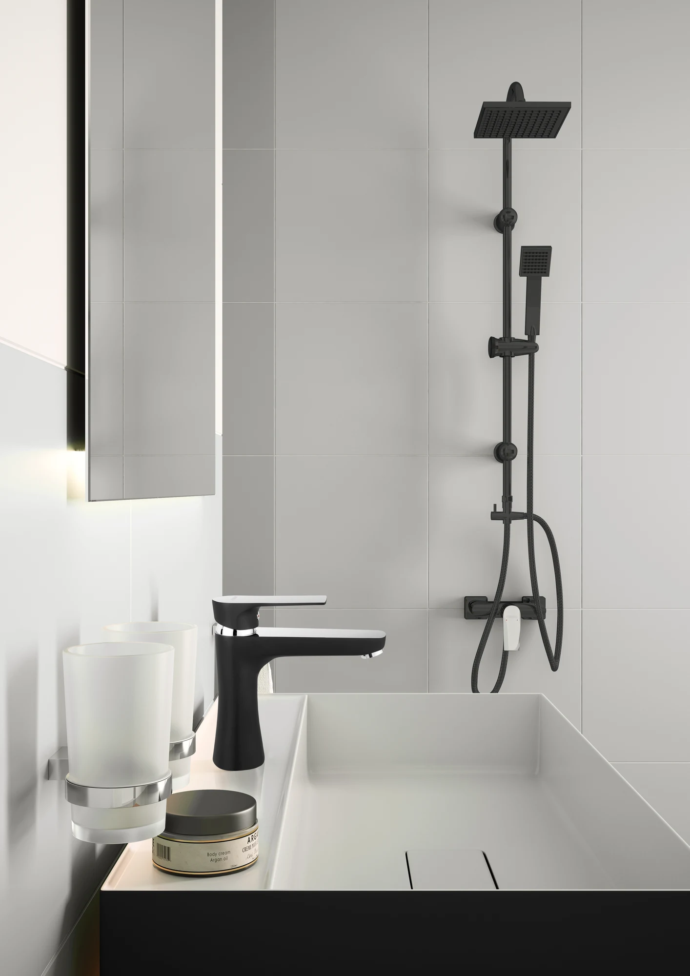 Baterie dus Ferro Square Black BAQ7BLC — 2