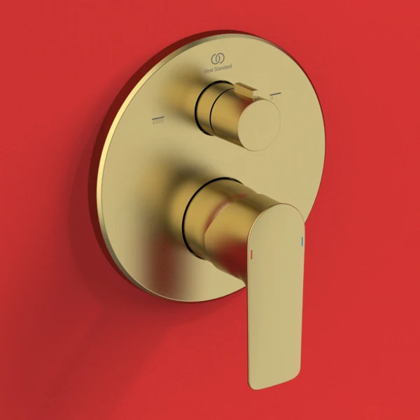 Baterie duș încastrată 2 cai Ideal Standard Atelier Connect Air Brushed Gold A7035A2 — 3