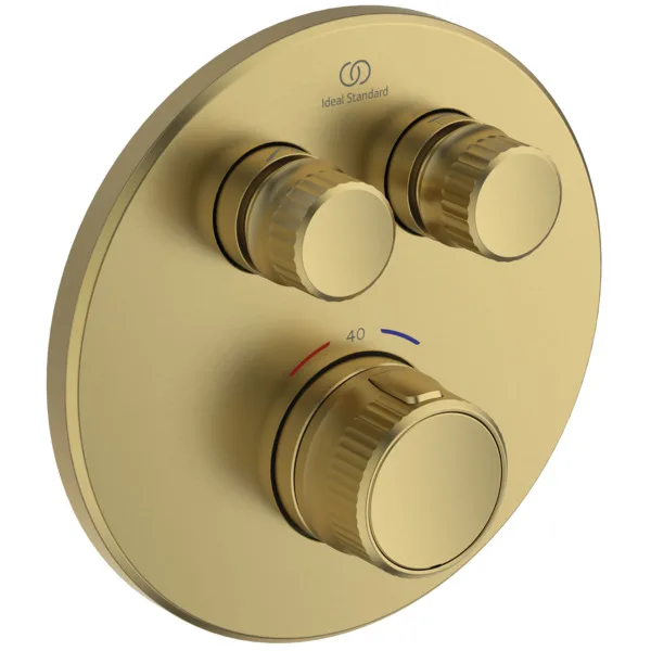 Встраиваемый термостатический смеситель для душа 2 режима Ideal Standard Ceratherm Navigo Brushed Gold