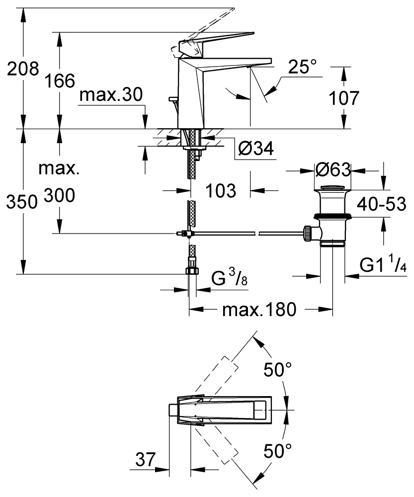 Baterie lavoar Grohe Allure Brilliant M — 3