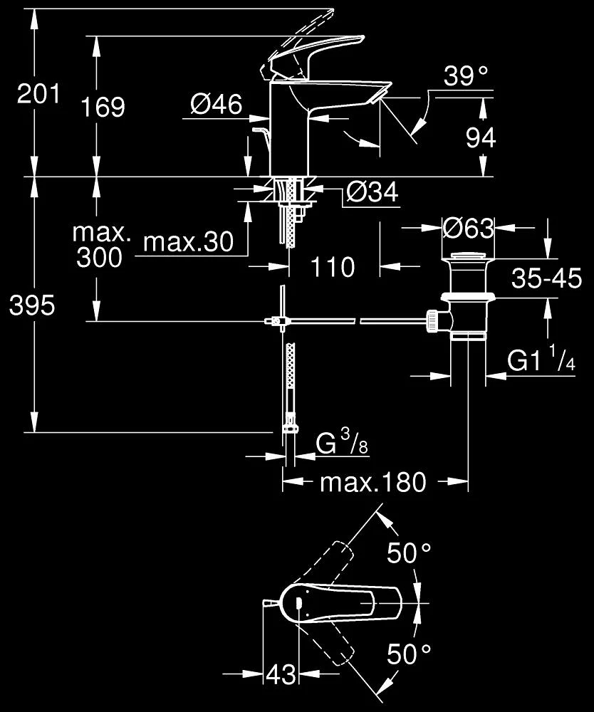 Baterie lavoar Grohe  Eurosmart S — 5