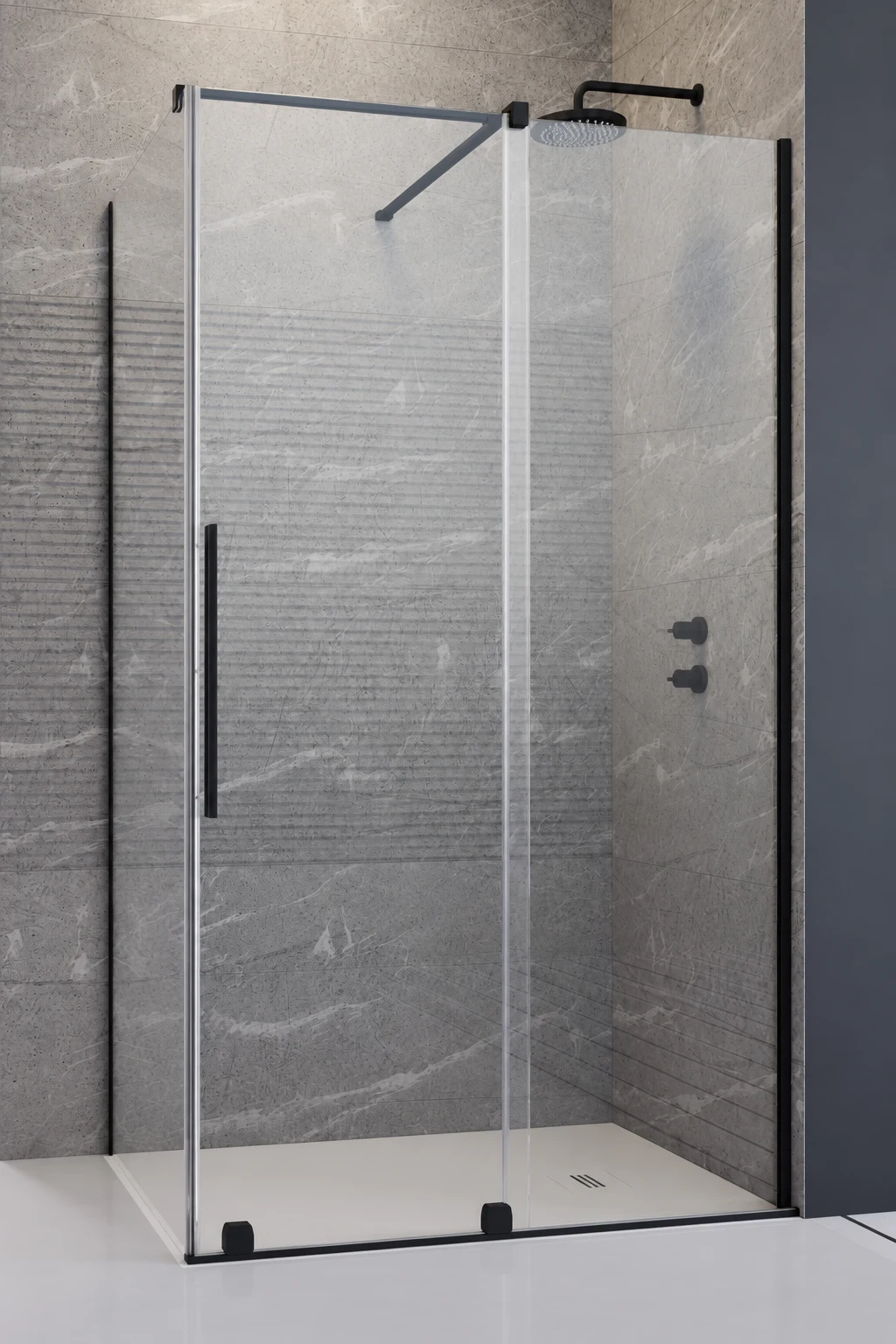 Cabina dus Radaway Furo Black KDJ 120x90 h=200 Dreapta