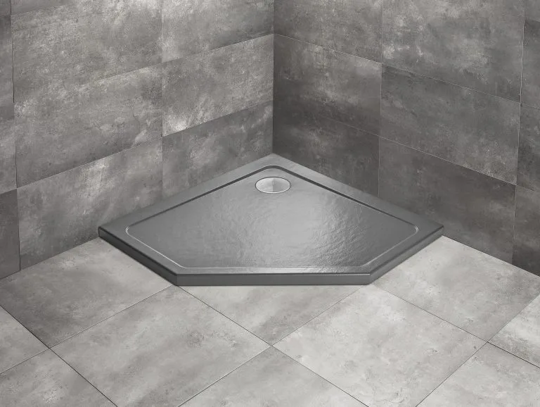 Cadita dus din acril Radaway Doros PT 90x90x5 Stone Anthracite