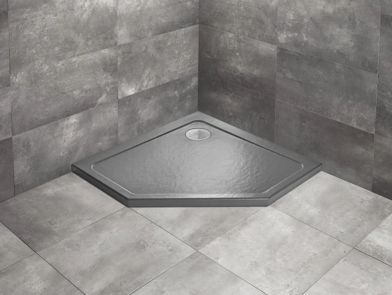 Cadita dus din acril Radaway Doros PT 90x90x5 Stone Anthracite
