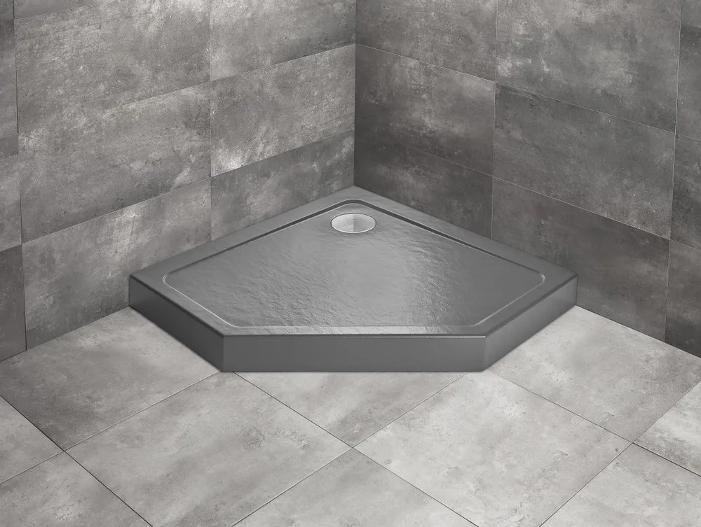 Душевой поддон акриловый Radaway Doros PT Compact 90x90x11.5 Stone Anthracite