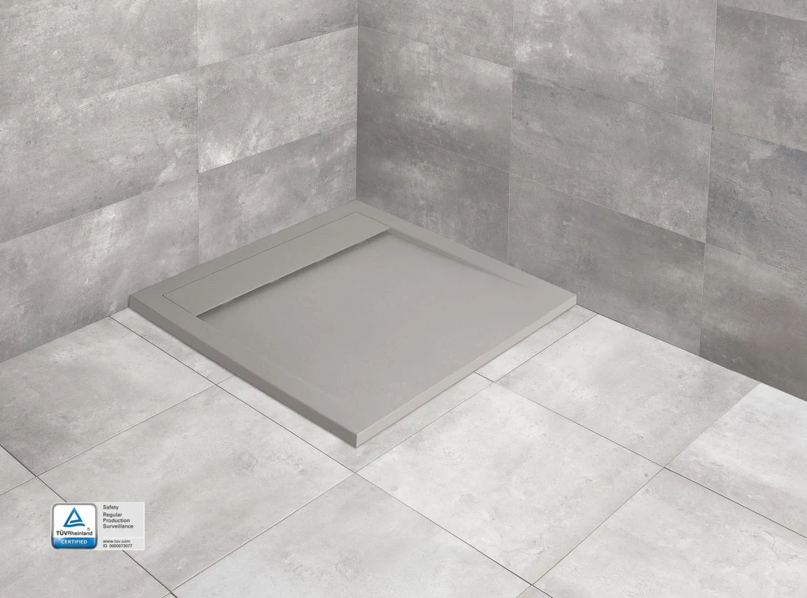 Душевой поддон из искусственного камня Radaway Teos C 90x90x3 cm Cemento — 1