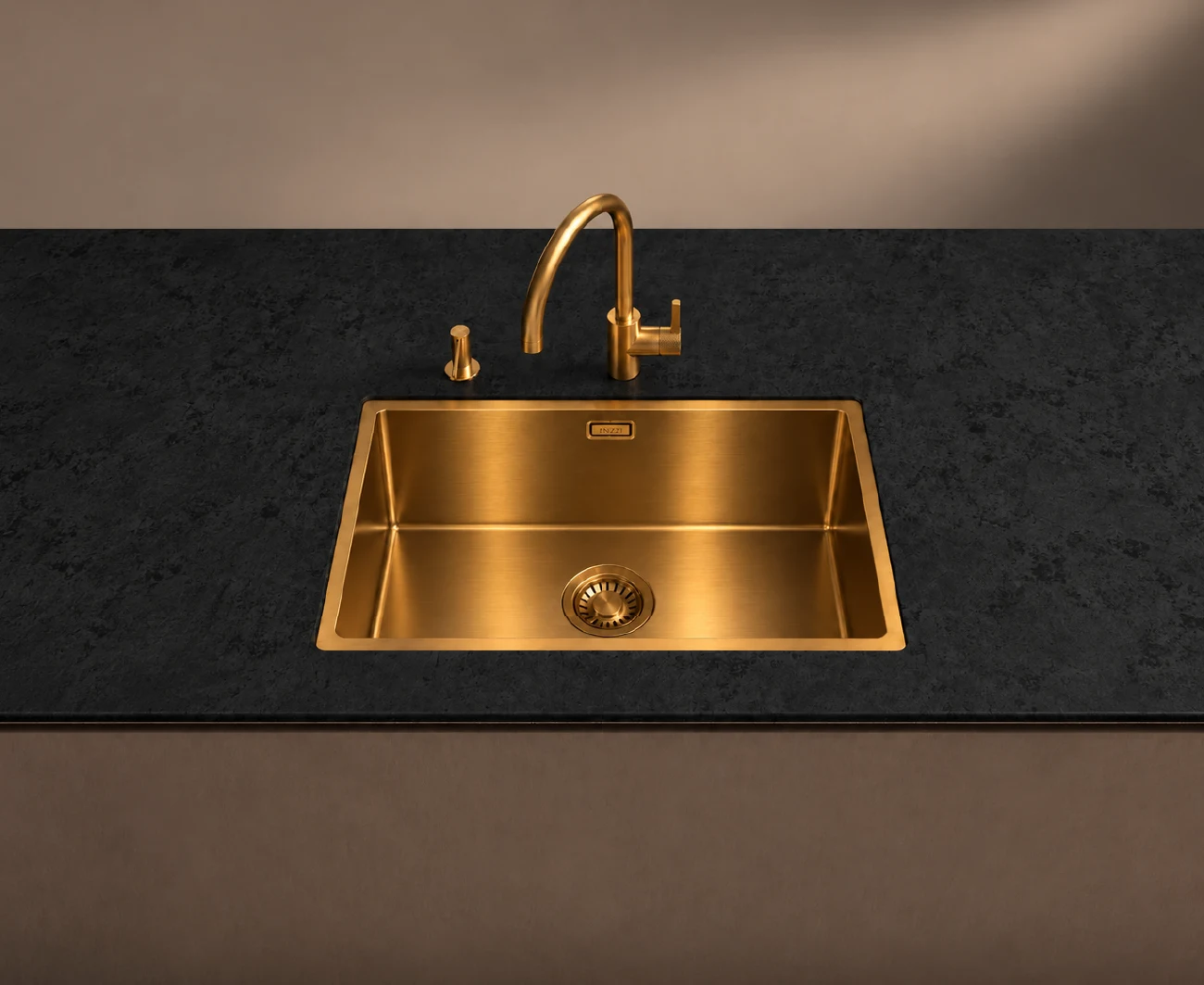 Chiuveta din inox universală Enzzi 55x45 cm Brushed Copper — vedere 2