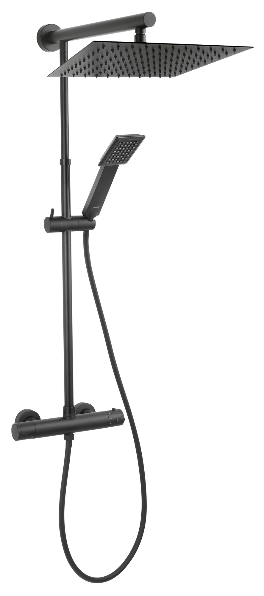 Coloana duș termostatată Ferro Trevi Square Black — 1
