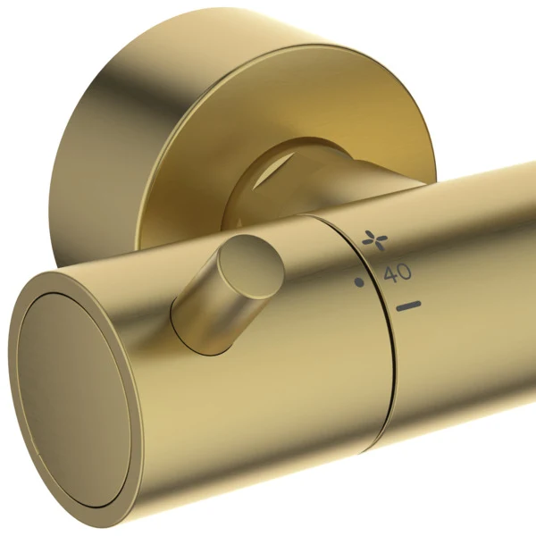 Душевая система термостатическая Ideal Standard Ceratherm T125 Brushed Gold — вид 2