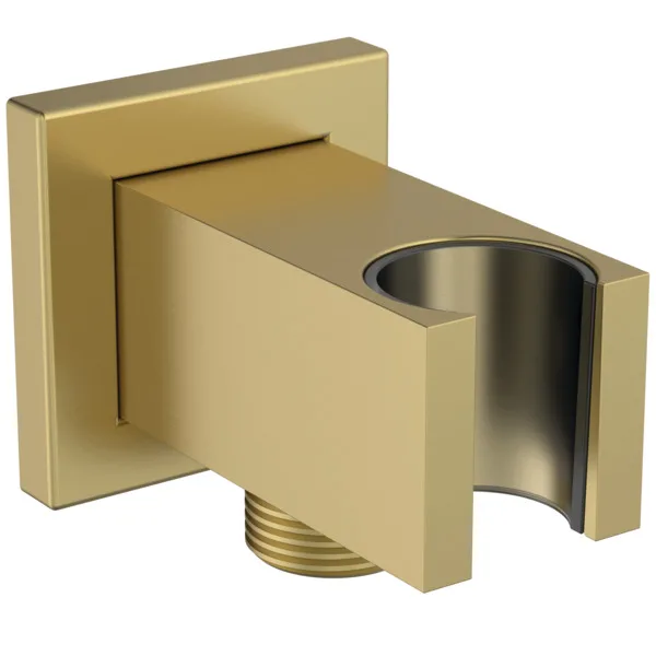 Cot racord de perete 1/2 cu suport para Ideal Standard IdealRain Square Brushed Gold