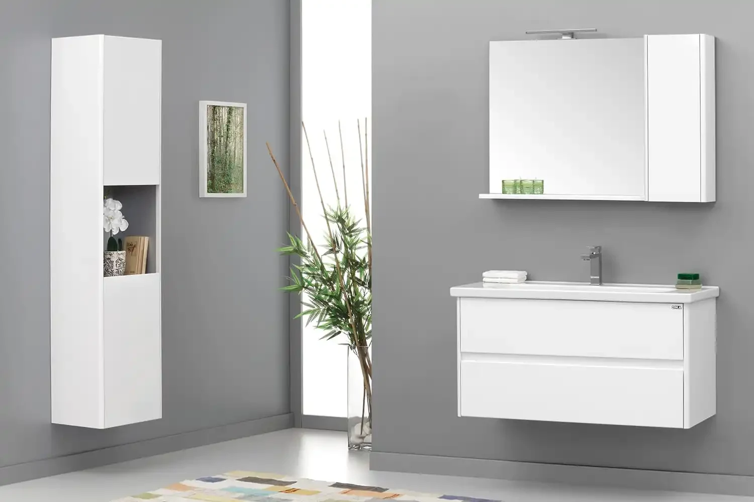 Dulap penal Orka Duden White 168x40x30 cm — vedere 2