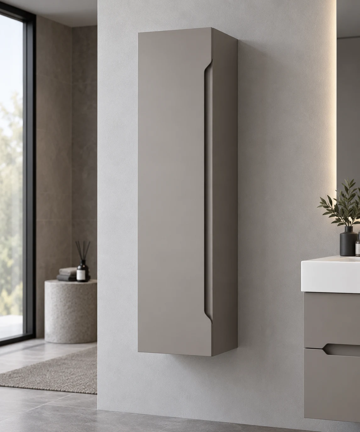 Шкаф-пенал Orka Malta Grey 138x40x27 cm