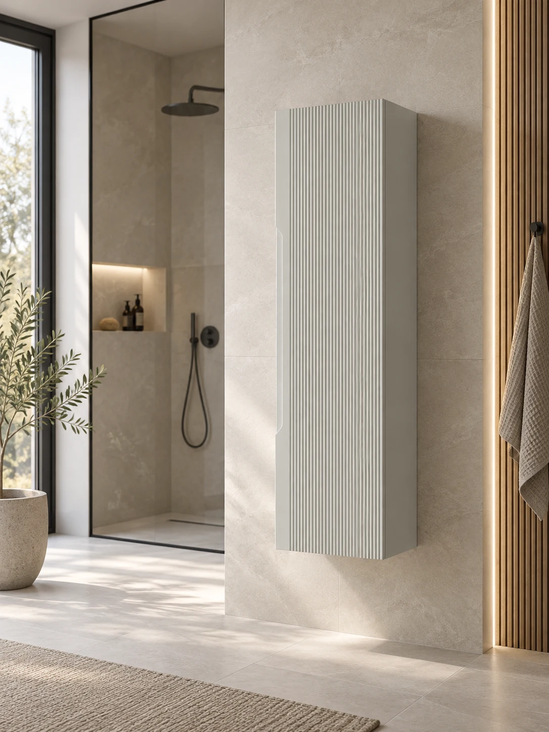 Dulap penal Orka Olbia White 138x40x30 cm