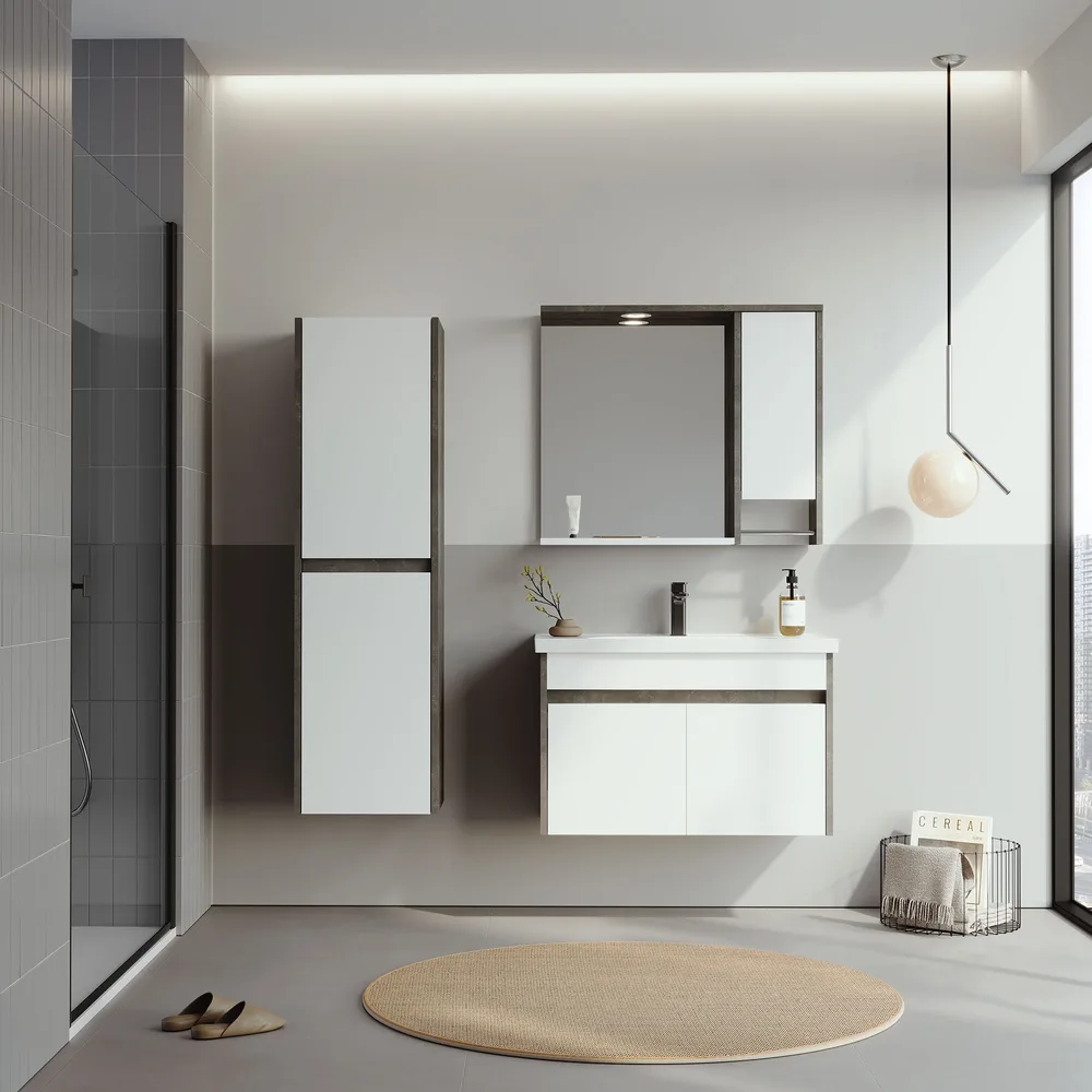 Умывальник с тумбой Orka Aydos Silver 85 cm