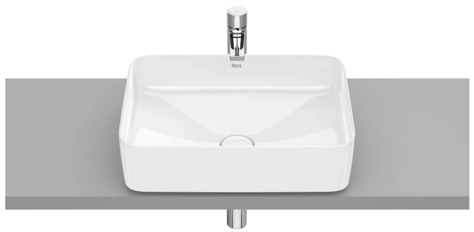 Lavoar pe blat Roca Inspira Square 50x37 cm Alb Satinat — vedere 2