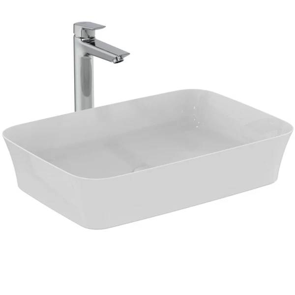 Lavoar pe blat tip bol Ideal Standard Atelier Ipalyss fara preaplin 55x38 cm Alb Lucios — vedere 3
