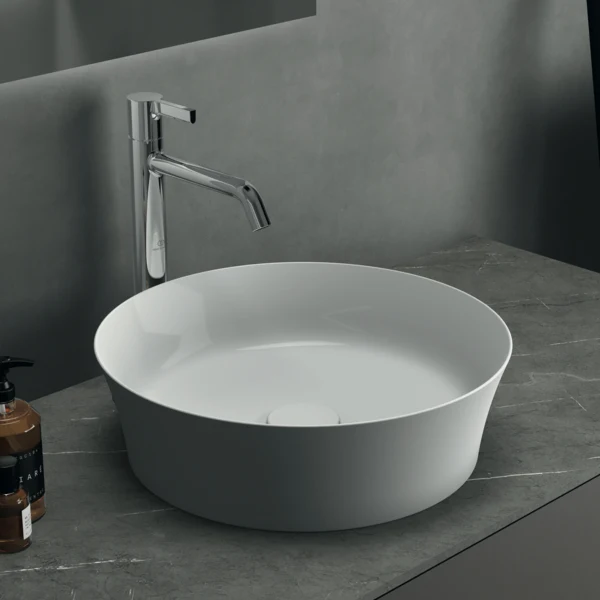 Умывальник на столешнице типа чаши Ideal Standard Atelier Ipalyss Round без перелива D.40 cm Белый Глянцевый — вид 4