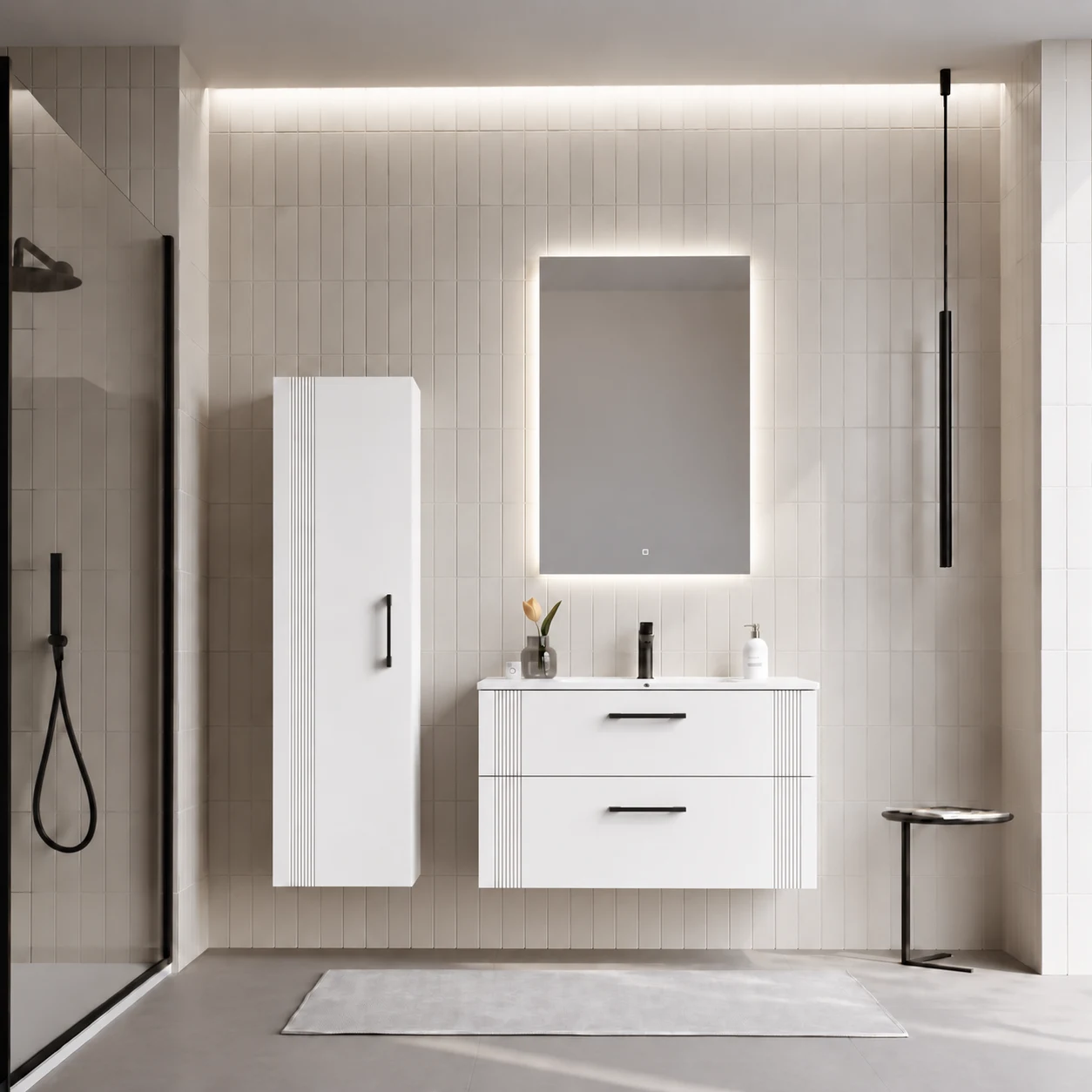 Тумба с раковиной Orka Bari White 100 cm