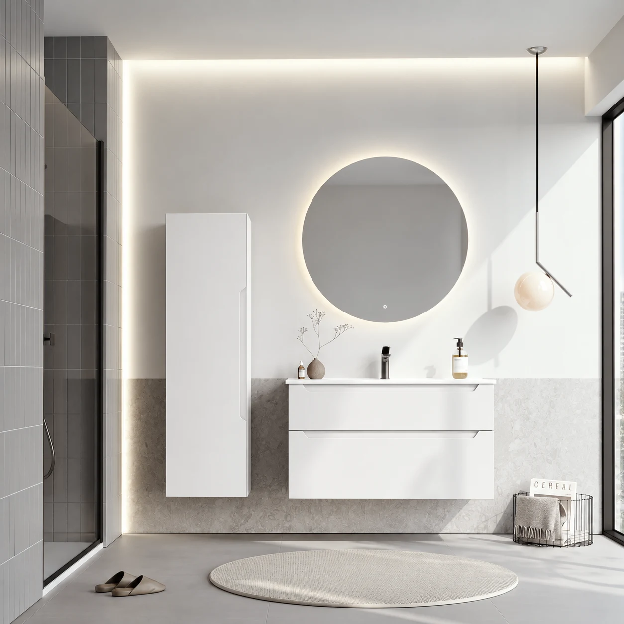 Умывальник с тумбой Orka Messina White 100 cm