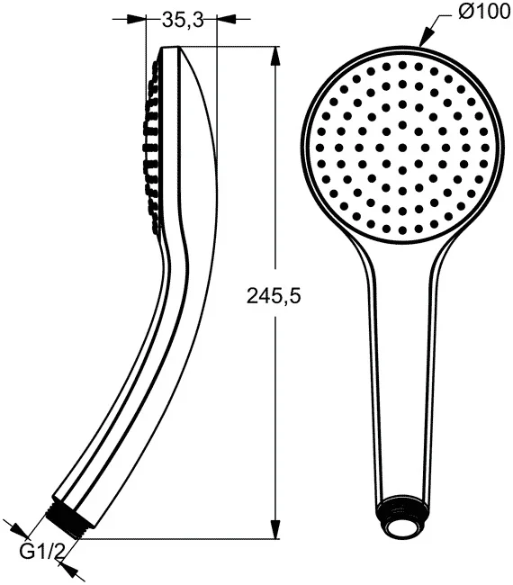 Para duș Ideal Standard IdealRain Soft M1 D100 Chrome — 2