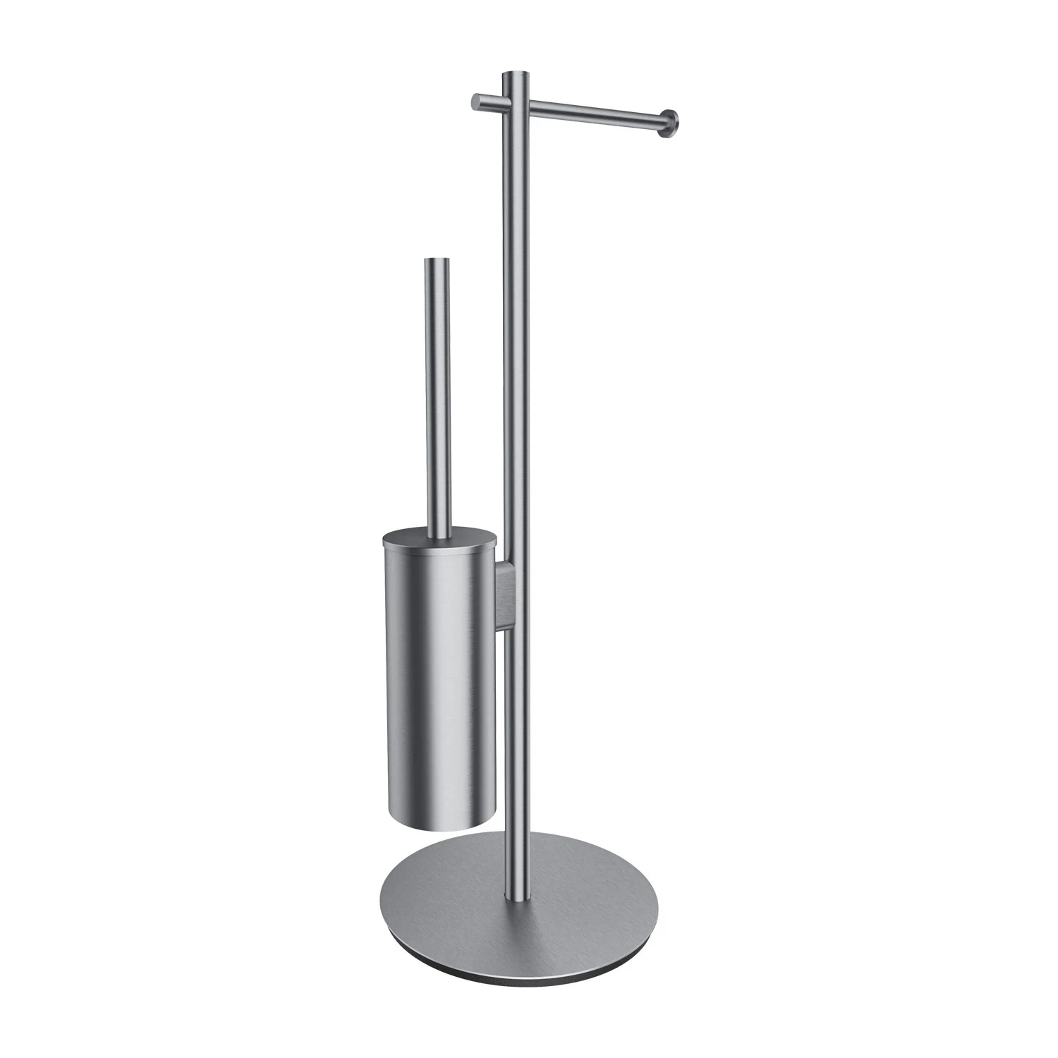 Ёршик напольный с держателем бумаги Omnires Modern Project Brushed Nickel — 1