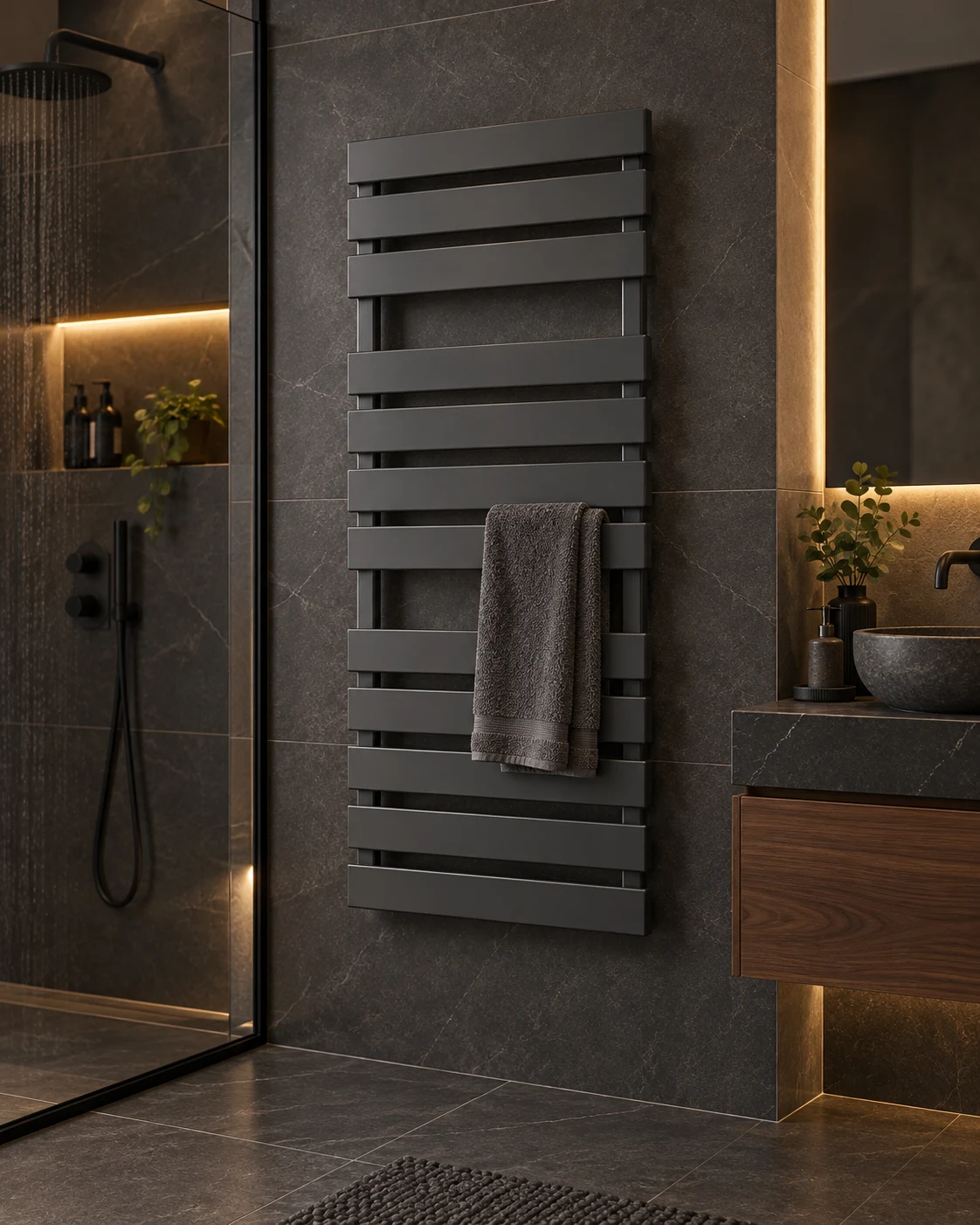 Radiator baie Aluminiu RIDEA 450 x 1180 — 3