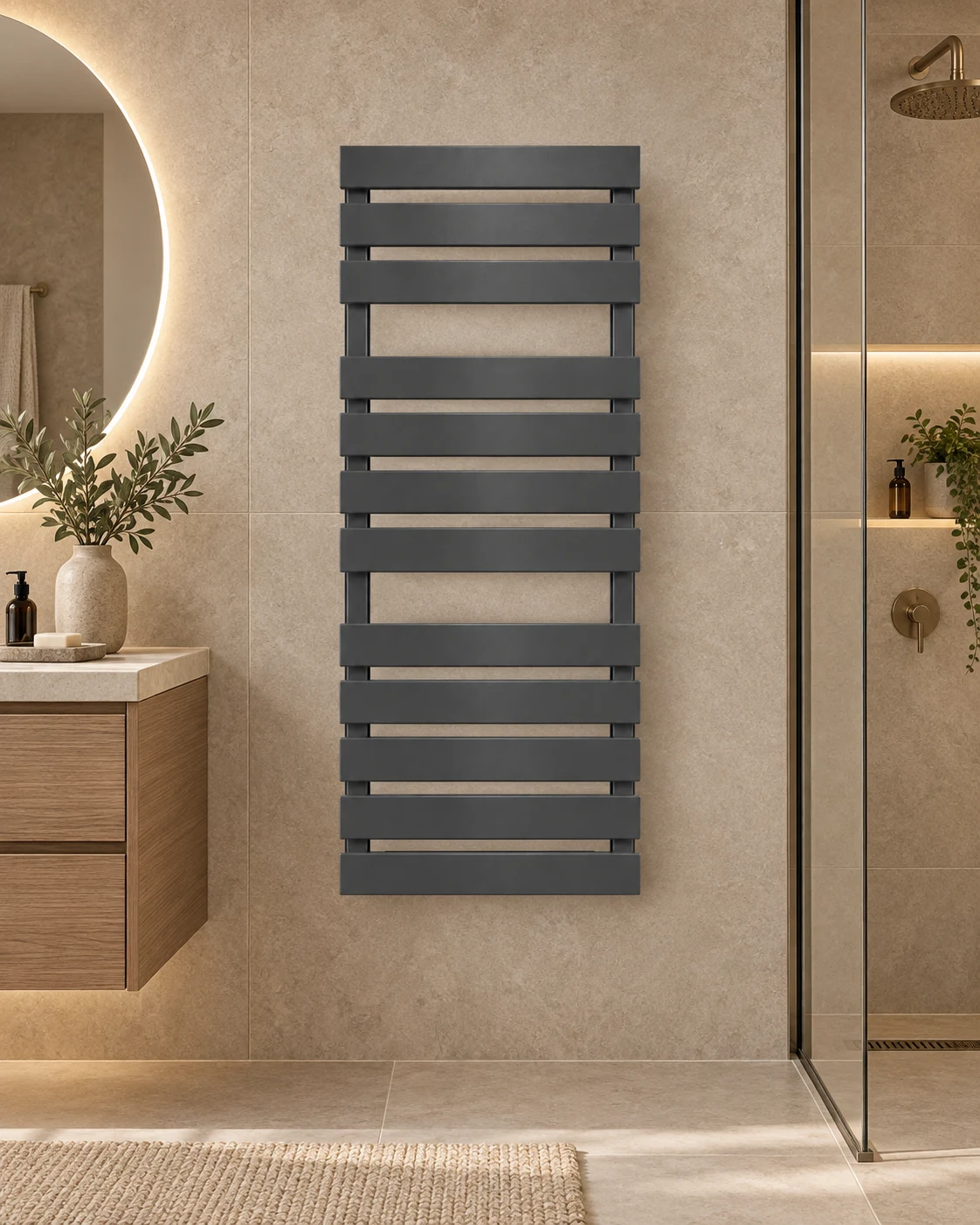 Radiator baie Aluminiu RIDEA 450 x 1180 — 2