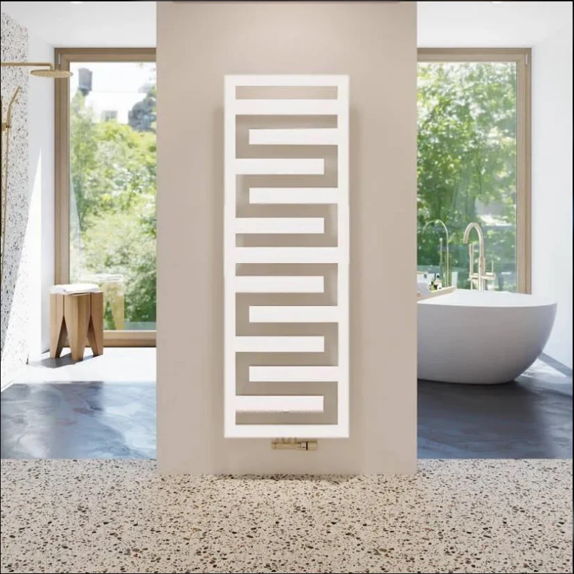 Radiator baie din otel Zehnder Tetris 1100x500mm Alpine White — vedere 2