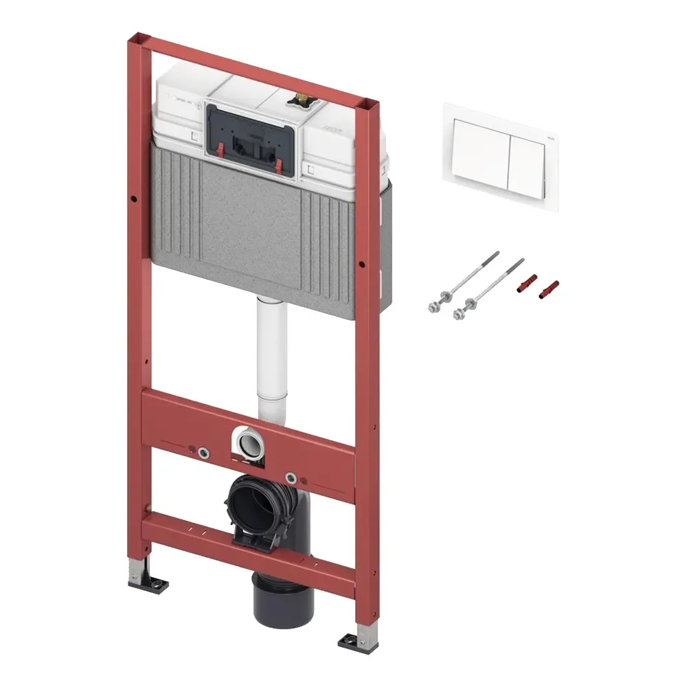 Rama pentru suspendarea WC Tece TeceBase + button alb