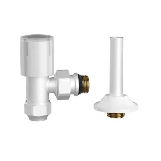 Краник для радиатора угловой 1/2x16 подача White