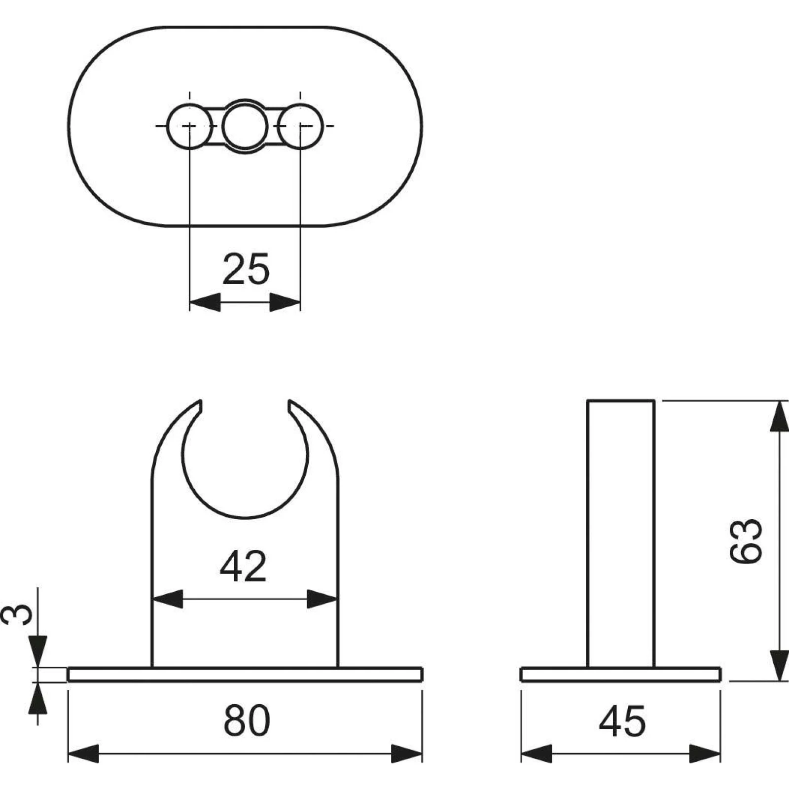 Suport para duș Ideal Standard IdealRain — vedere 3