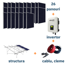 Солнечная электростанция On-Grid (Мощность 10,66 кВт, трехфазная) Под ключ!