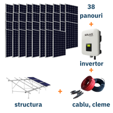 Солнечная электростанция On-Grid (Мощность 15,58 кВт, трехфазная) Под ключ!