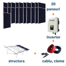 Kit complet sistem fotovoltaic On-Grid (Putere 8,2 kW, trifazat) La cheie!