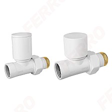 Set robinet tur/retur FERRO 1/2  ZGB30WH drept alb