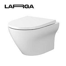 Vas WC suspendat Larga Oval clean-on cu capac slim S701-472