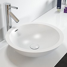 Lavoar pe blat Solid Surface Riho Avella Round d.42 cm