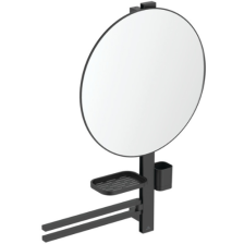 Beauty Bar Ideal Standard L ALU+ Черный мат (Зеркало 500mm+Полка+Стакан+держатель полотенец) BD587XG