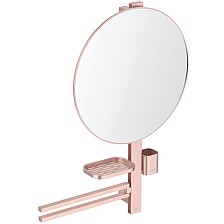 Beauty Bar Ideal Standard L ALU+ Розовый (Зеркало 500mm+Полка+Стакан+держатель полотенец) BD587RO