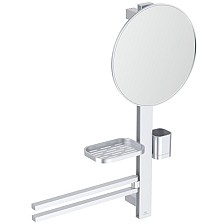 Beauty Bar Ideal Standard M ALU+ Серебро (Зеркало 320mm+Полка+Стакан+держатель полотенец) BD588SI