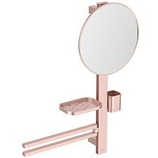 Beauty Bar Ideal Standard M ALU+ Розовый (Зеркало 320mm+Полка+Стакан+держатель полотенец) BD588RO