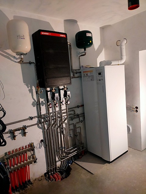 Instalare pompă de căldură ATLANTIC ALFEA HYBRID DUO GAZ R cu legături de inox
