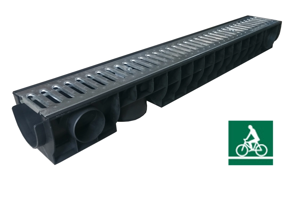 KIT 004 Rigola DN100 H120 cu gratar p/u pietoni
