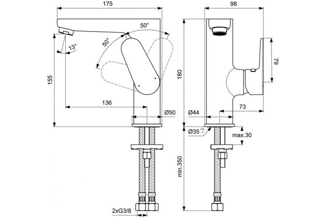 Смеситель для раковины Ideal Standard Cerafine O ML Chrome — 4