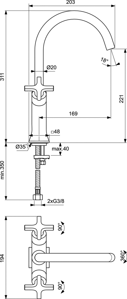 Смеситель для раковины Ideal Standard Atelier Joy Neo+ — 9