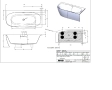 Ванна Freestanding Riho Omega L 170x80 (ножки+сифон) белый мат