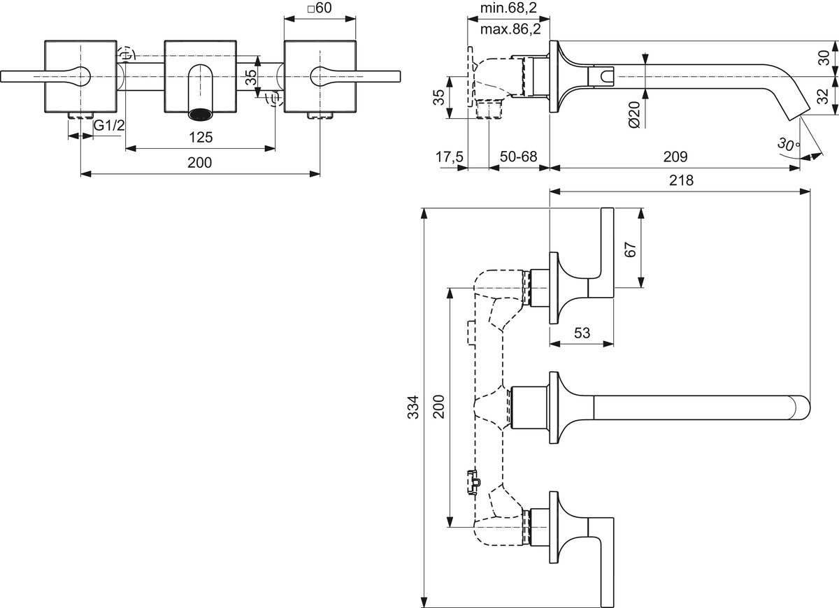 Смеситель встраиваемый для раковины Ideal Standard Atelier Joy Neo- — вид 4