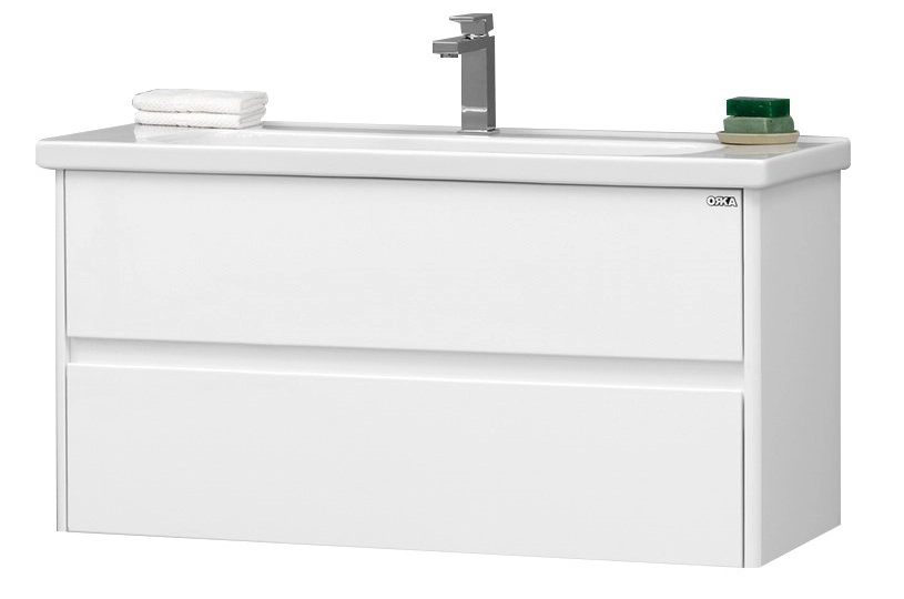 Lavoar cu dulap ORKA Duden 100 White — 2