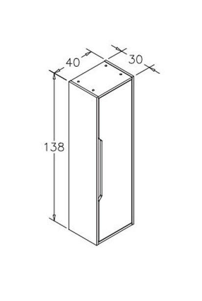 Шкаф-пенал Orka Galia 138x40x30 Legnano